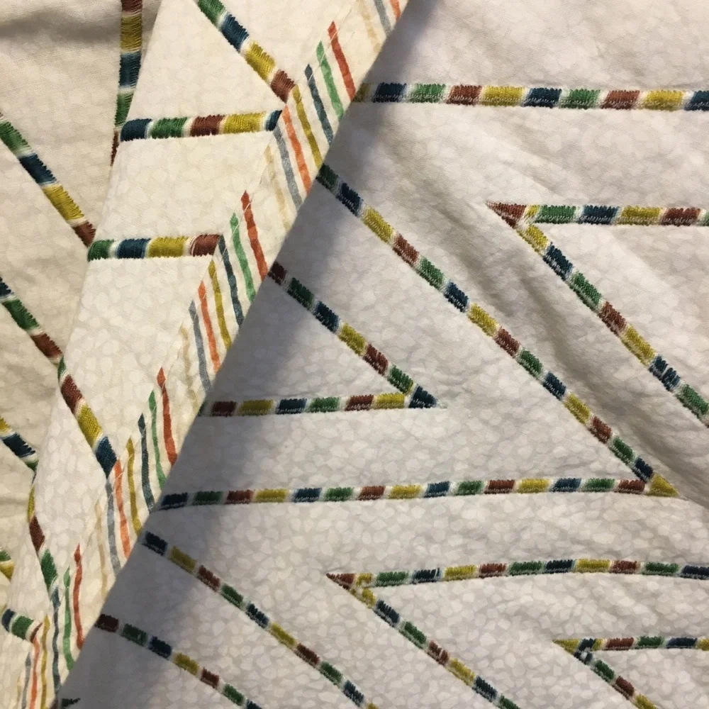 Missoni Home embroidered zig zag quilt or bedspread queen 98 X 95